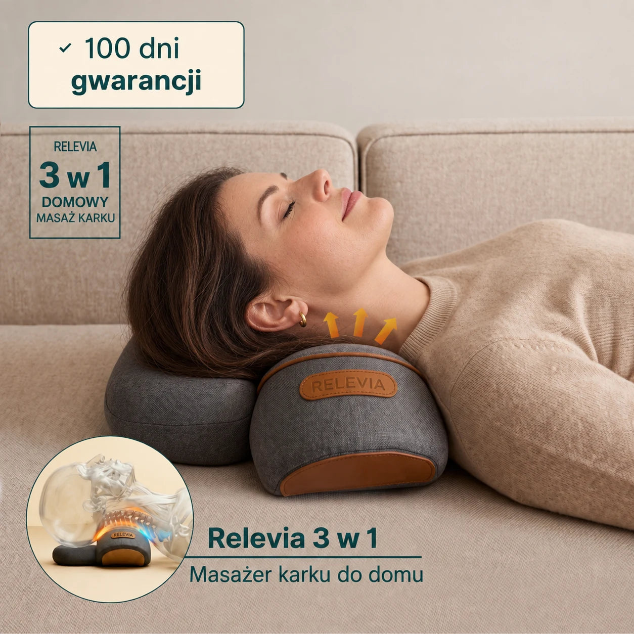 Masażer Relevia — pełny widok produktu