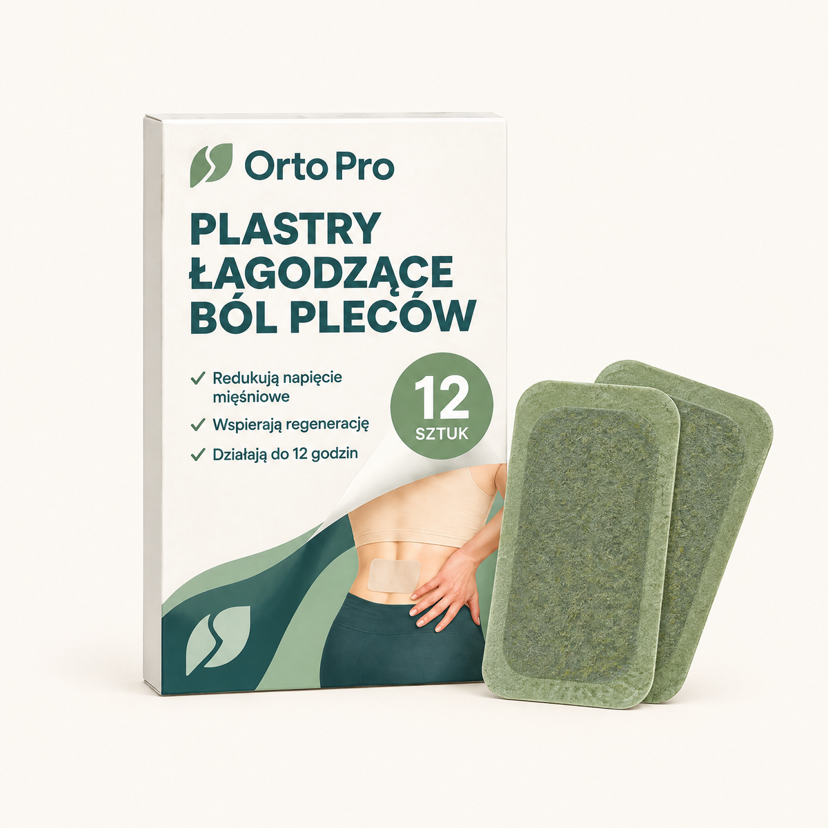 Orto Pro: Plastry łagodzące ból pleców i rwę kulszową, 12 sztuk
